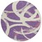 Homeroots 8' Purple Ivory And Gray Round Abstract Washable Indoor Outdoor Area Rug 599156 - alternate 3
