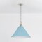 Hudson Valley Lighting Painted No. 2 Pendant in Polished Nickel/Blue Bird by Mark D. Sikes MDS352L-PN/BB - alternate 3