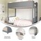 Flash Furniture Dallas Bunk Bed Twin Over Twin, Convertible Solid Wood Bunk Bed Frame w/Ladder, Gray MG-0900-30-TTB-GY-GG - alternate 3