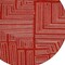 Homeroots 8' Red And Ivory Round Geometric Washable Indoor Outdoor Area Rug 600860 - alternate 2