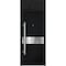 Vdomdoors Steel Door Deux 6072 Black Enamel Transom Window Sidelite Entry Door Painted W36xH80+16 Right hand DEUX6072EXD-BLK-W36 X H80+16-RH-I - alternate 1