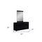 Homeroots 30" Superb Black High Gloss Dresser 329644 - alternate 2