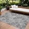 Homeroots 10' X 14' Gray Charcoal And Ivory Abstract Washable Indoor Outdoor Area Rug 577672 - alternate 1