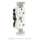 Leviton Duplex Receptacle Outlet, 20A, Ivory, 125V CR020-I - alternate 2