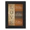 Homeroots Love 3 Black Framed Print Wall Art 405523 - alternate 1