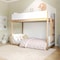 Flash Furniture Dallas Bunk Bed Twin Over Twin, Convertible Solid Wood Bunk Bed Frame w/Ladder, White/Natural MG-0900-30-TTB-WHNAT-GG - alternate 2