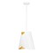 Z-Lite Salone 1 Light Pendant, Matte White/Matte White Outer, Gold Inner, 13 In W x 13.75 In H 1951P11-MW - alternate 1