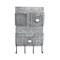 Homeroots Gray Metal Organizer With 3 Storage Pockets And 4 Bottom Hooks 379872 - alternate 2