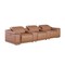 Homeroots 134" Chestnut Italian Leather Reclining Metal USB Sofa 720295 - alternate 2