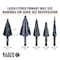 Klein Tools Step Drill Bit, Flute, 7/8 to 1-1/8-Inch QRST11 - alternate 4