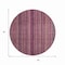 Homeroots 8' Pink Mauve And Blush Round Striped Washable Indoor Outdoor Area Rug 616378 - alternate 2