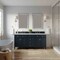 James Martin Vanities 72" D Vanity, Black Onyx w/Victorian Silver Top w/FreePower Wireless Charger 650-V72-BKO-FVSL - alternate 2