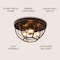 Jonathan Y Lyla 15.8 in. 3-Light Rustic Farmhouse Iron LED Flush Mount, Wood Finished/Oil Rubbed Bronze JYL1308A - alternate 3