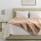 Lavish Home Faux Fur Throw Blanket 60x70-Inch Twin Blanket for Couch, Bed, or Chair Soft Throw with Plush, Taupe 66-THROW057-T - alternate 3