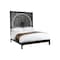 Homeroots Carved Medallion Solid Wood Queen Black Bed 521089 - alternate 1