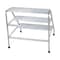 Vestil Aluminum Step Stand, 3 Step, Wide, Welded, 3 Steps, 30 Overall Height, Aluminum, Silver SSA-3W - alternate 2