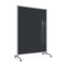 Ghent EZ Mobile Glassboard, Aluminum Frame, Magnetic, 75"H x 50"W, Black EZ1MA7550BK - alternate 1