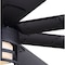 Canarm Ceiling Fan, 72 in Blade Dia, 8 Blades, 5 Speeds, 120V AC, Matte Black CP72EZR8BK-W - alternate 3