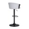 Homeroots Light Gray and Black Fabric with Metal Swivel Adjustable Height Bar Chair 534429 - alternate 2