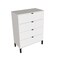 Homeroots 30" White Four Drawer Standard Chest 552263 - alternate 5