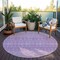 Homeroots 8' Lavender And Purple Round Tribal Washable Indoor Outdoor Area Rug 582628 - alternate 3