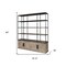 Homeroots 90" Brown Iron and Wood Three Tier Bookcase 380591 - alternate 2