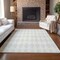 Homeroots 3' X 5' Ivory And Beige Geometric Washable Indoor Outdoor Area Rug 577055 - alternate 2