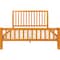 Homeroots Brown Slat Back Solid Wood Queen Bed Frame 523640 - alternate 2
