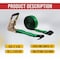 Mytee Products 2in x 30ft  Green Ratchet Strap w/ Flat Hooks, 3,333 WLL, 10PK RS230Gx10 - alternate 2