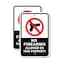 Signmission No Firearms Allowed On This Property, 18'' X 24'' 2 Signs, Heavy Gauge Aluminum, 2PK A-1824-2PACK-25085 - alternate 1