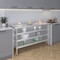 Amgood 24in D x 60in L Stainless Steel Table, Three Undershelves AMG WT-2460-3SH-Z - alternate 3