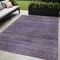 Homeroots 5' X 8' Plum Purple And Gray Striped Washable Indoor Outdoor Area Rug 588119 - alternate 1