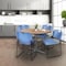 Regency Round Cain Large X-Base Breakroom Table, 48 in W, 48 in L, Noble Oak TB48RNDNOGY - alternate 3