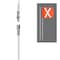 Safetywhips Warning Whip Heavy Duty Whip with Flag, White Whip, Orange Flag, White Reflective X, 96 Length SW08QDNP2-SXW - alternate 2