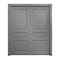 Sartodoors Sliding French Double Pocket Doors 84 x 80 inches, Ego 5012 Painted Grey Oak, Kit Rail Hardware,  EGO5012DP-SEK-84 - alternate 1