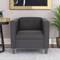 Homeroots 30" Dark Gray Upholstered Tufted Arm Chair 530519 - alternate 2