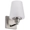 Nuvo Lune, 1 Light Vanity, Brushed Nickel Finish, Etched White Glass 60/8221 - alternate 2