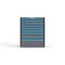 Strong Hold 9 drawer cabinet - (6x 2ft, 3x 3ft) - Blue accents - Keyed Different S3036-PPDAS-0901FS - alternate 1