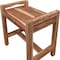 Homeroots 21" X 20" Brown Solid Wood Rectangular Shower Bench 383360 - alternate 3