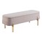 Homeroots 47in Beige and Gold Fabric Upholstered Bench 668853 - alternate 2