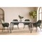 Leisuremod Rectangular 55.11 in W, 28.7 in L, Stone/Aluminum, White Grey ATBL-55CG-S - alternate 3