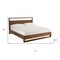 Homeroots Brown Wood And California King Bed Frame 486187 - alternate 2
