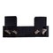 Homeroots Black Velvet Modular U Shaped Four Piece Sofa and Chaise Sectional With Toss Pillows 644108 - alternate 5