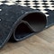 World Rug Gallery Contemporary Checkered Border Washable Non Slip Runner Rug 2 ft x 8 ft Black WR81BLACK2X8 - alternate 3