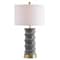 Jonathan Y Taipei 28" Ceramic LED Table Lamp, Dark Grey/Gold JYL3052A - alternate 1