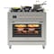 Koolmore 36 in. Stainless Steel Professional Gas range with Legs, . KM-FR36GL-SS - alternate 2