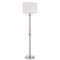 Homeroots 60" Chrome Two Light Traditional Shaped Floor Lamp With White Rectangular Shade 526273 - alternate 1