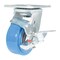 Vestil Polyurethane Swivel With Brake Caster 4 In. Diameter x 2 In. Width 617 lb Light Blue/Gray CST-KB-4X2PUP-SWB - alternate 1