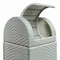 Happimess Darla 31.39-Gallon All-Weather Wicker/Metal Swing Top Hideaway Outdoor Trash Can, Mint Blue/White HPM1202C - alternate 4