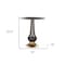 Homeroots 21" Black And Gold Aluminum Round Pedestal End Table 556526 - alternate 3